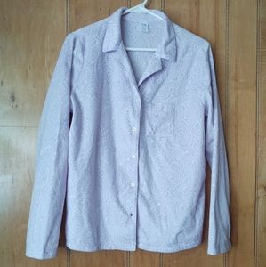 Adonna sleepwear pajama shirt long sleeve purple 🟣 size 2X
